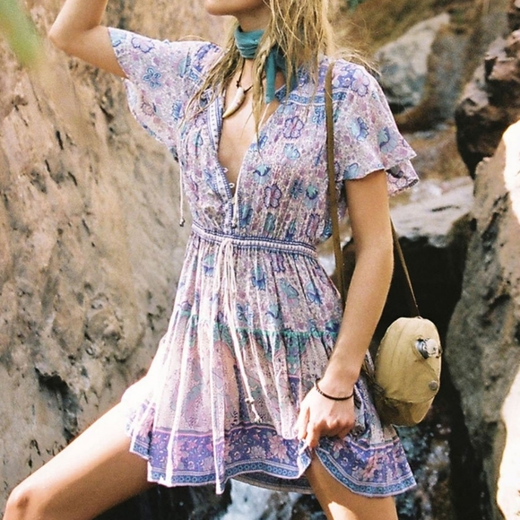 Spell designs poinciana playdress lilac wild thing lavender mini dress xxs play - Picture 10 of 16